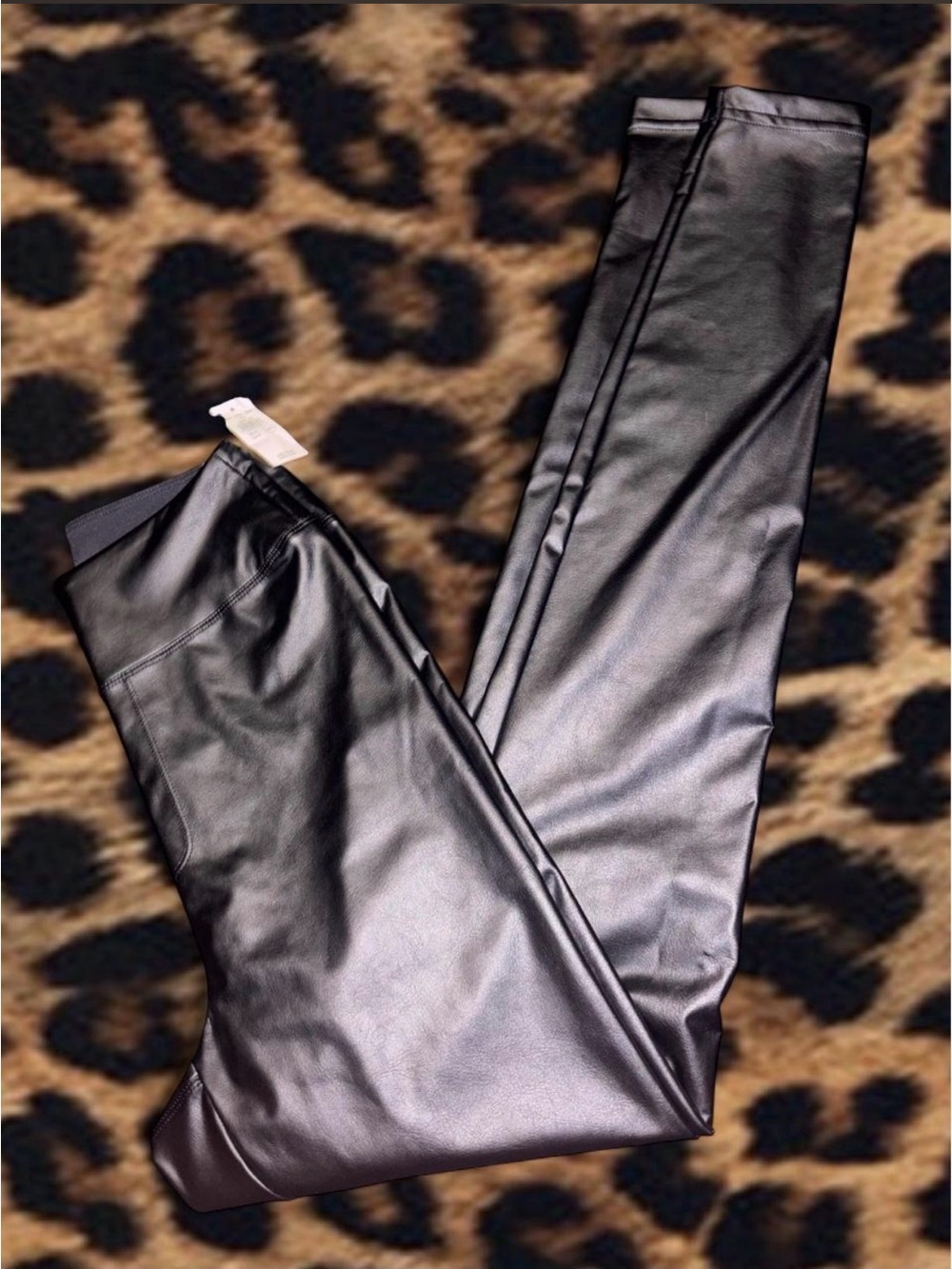 Aerie Black Faux Leather Leggings